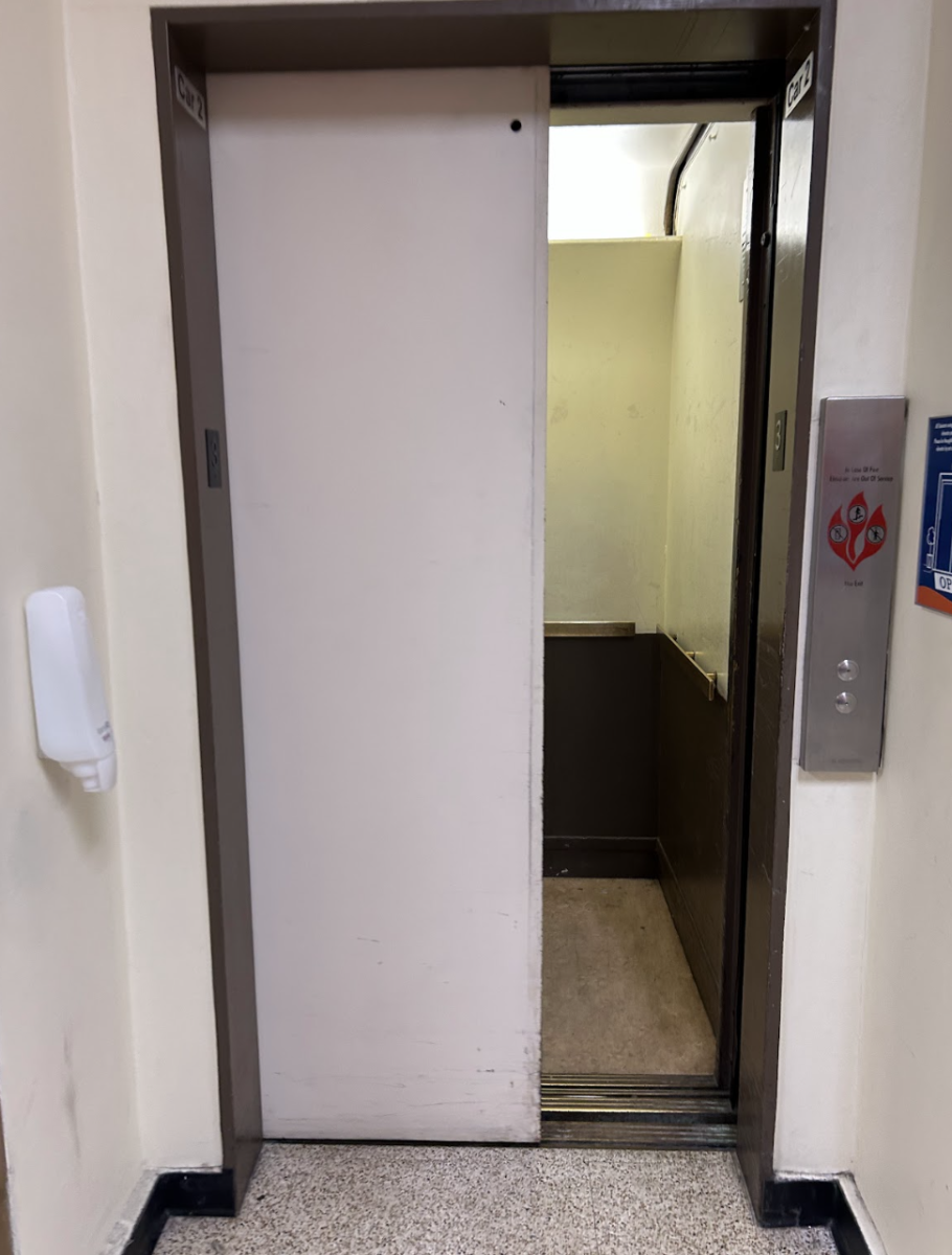An elevator on the third floor